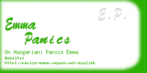 emma panics business card